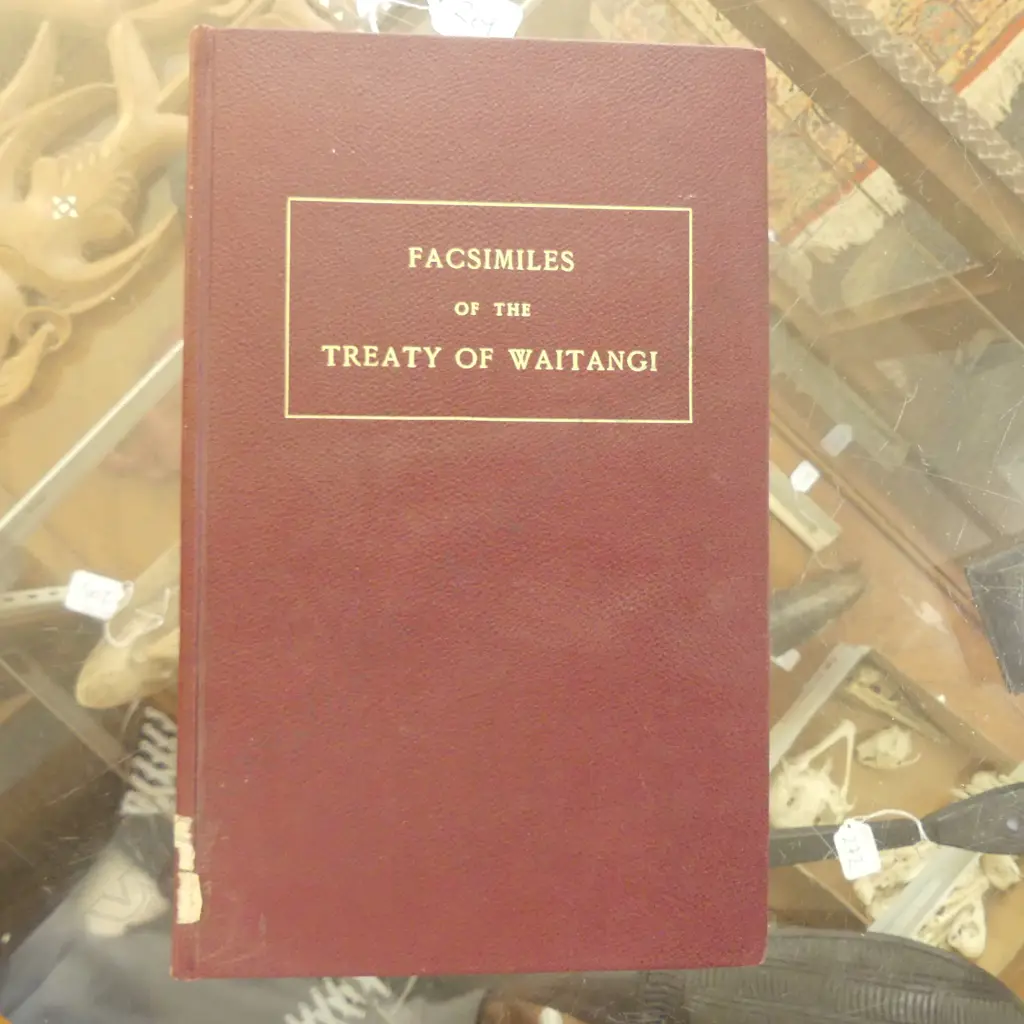 FACSIMILE COPY 'TREATY OF WAITANGI' (largest fold out page with tear) Image 1++