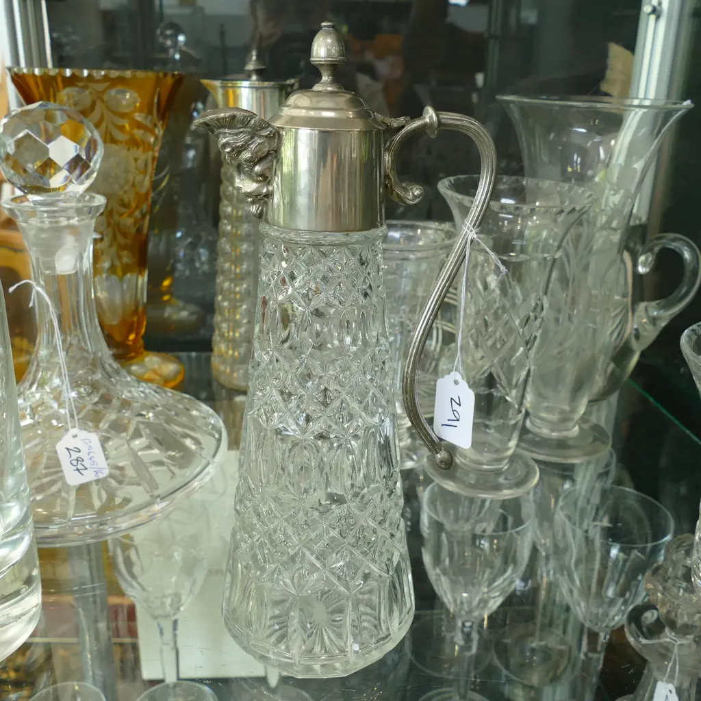 FLASTAFF CUT GLASS WINE EWER H. 240MM Image 1++