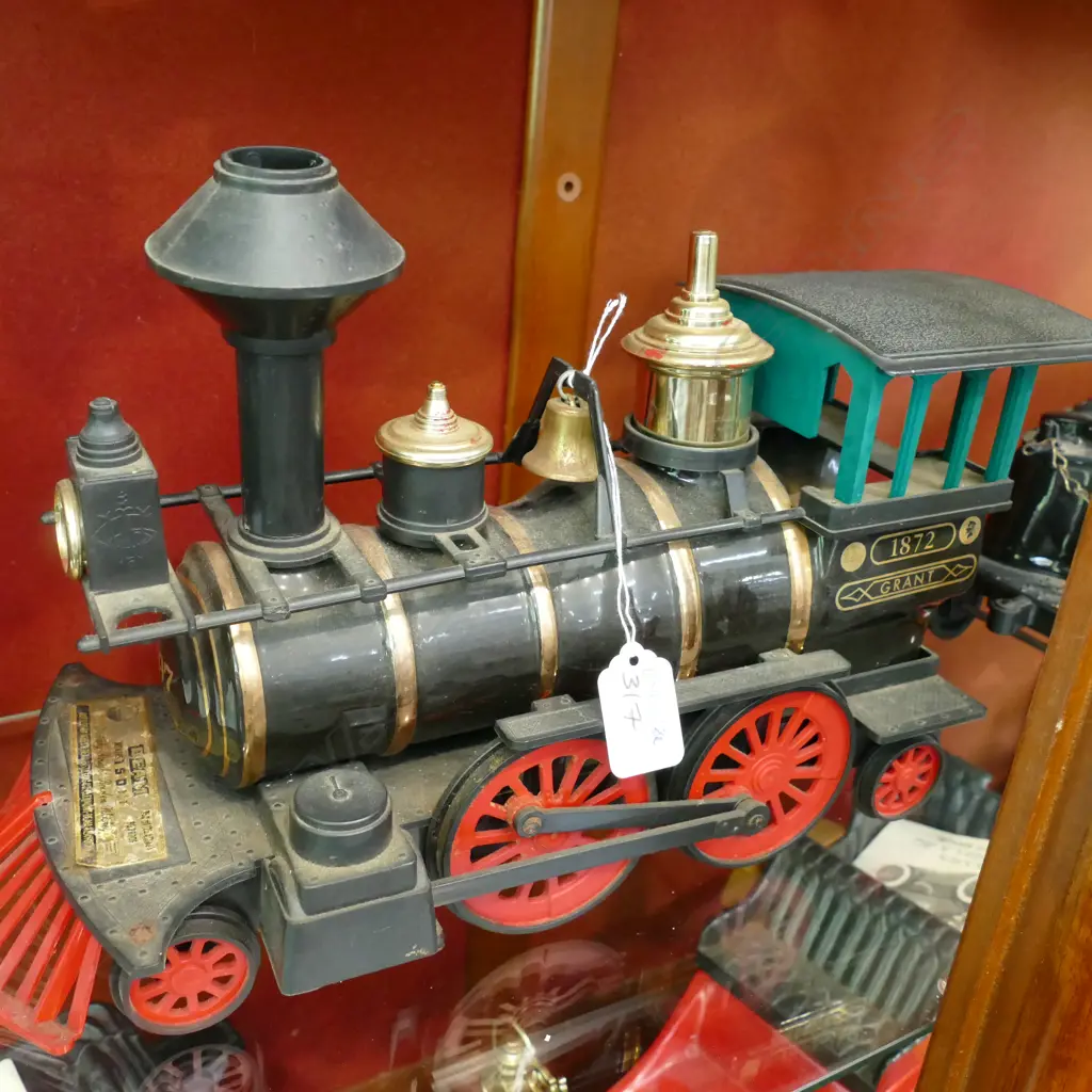 3 JIM BEAM DECANTERS , 1872 LOCOMOTIVE TENDER + PASSENGER CARRIAGE LONGEST L380MM Image 1++