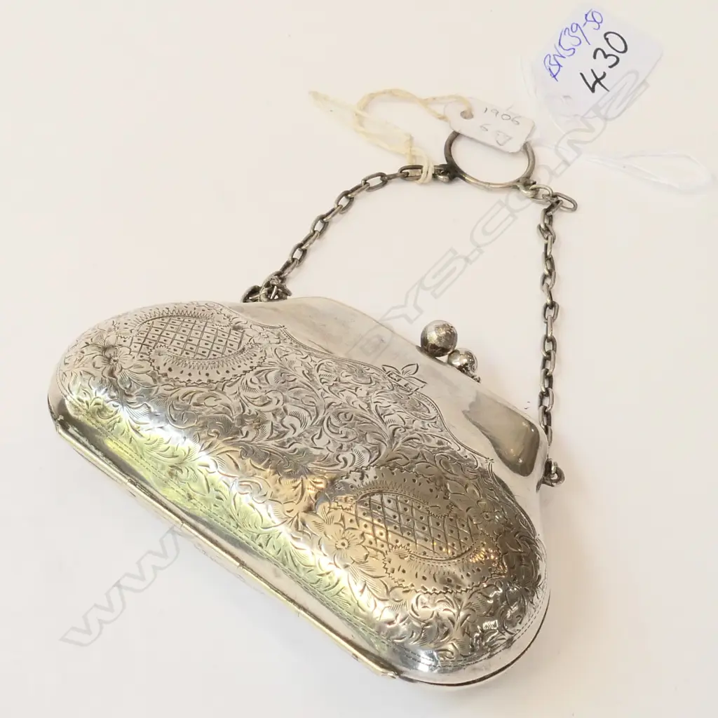 Silver purse birmingham 66 grams Clark & Sewell Image 1++