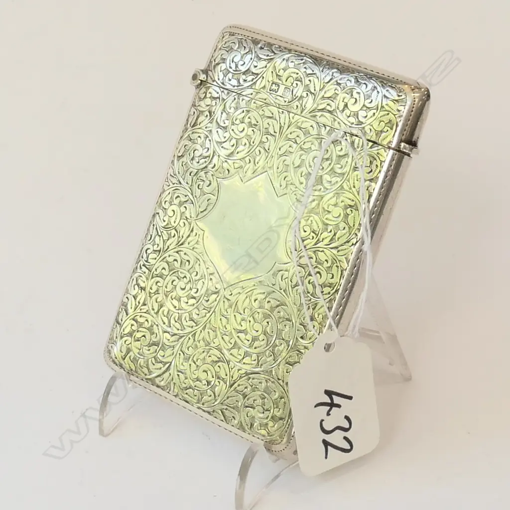 cigarette/Card case Sterling Silver Birmingham 1905  Horace Woodward Image 1++