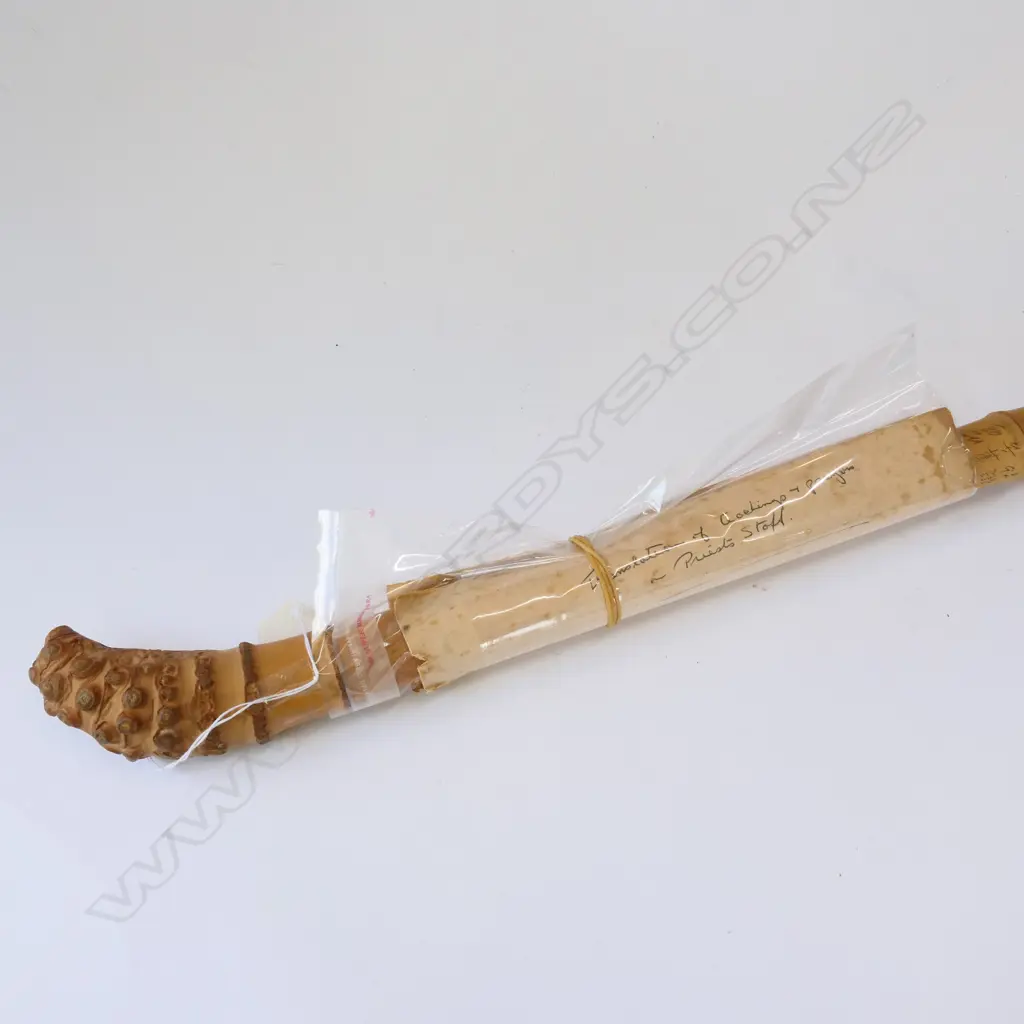 19THC BAMBOO 'PRIEST'S STAFF' ENGRAVED TEACHINGS... Image 1++