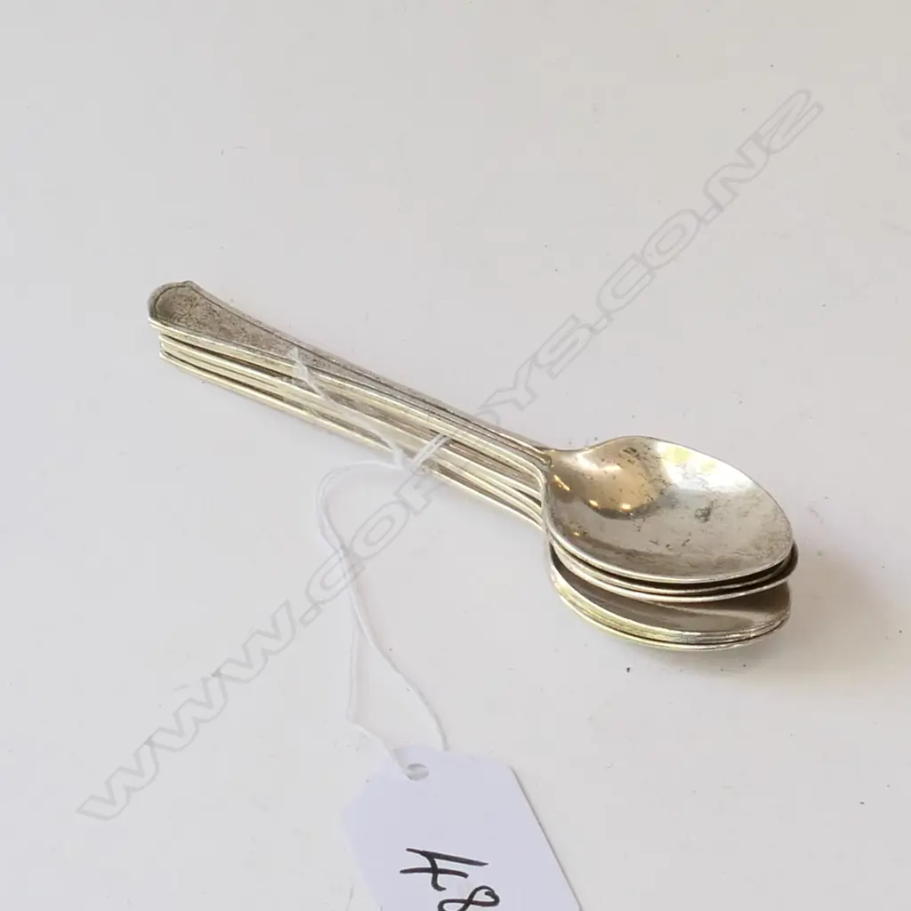 SET OF 6 STG SILVER TEASPOONS 87 GRAMS  Image 1++