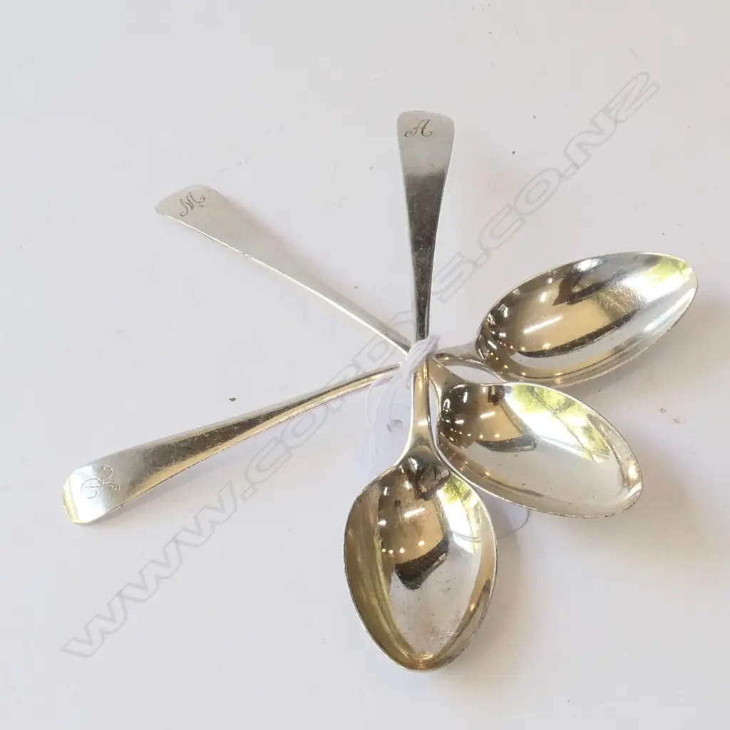 SET OF 3 STG SILVER TEASPOONS SHEFFIELD 1903 48 GRAMS Image 1++