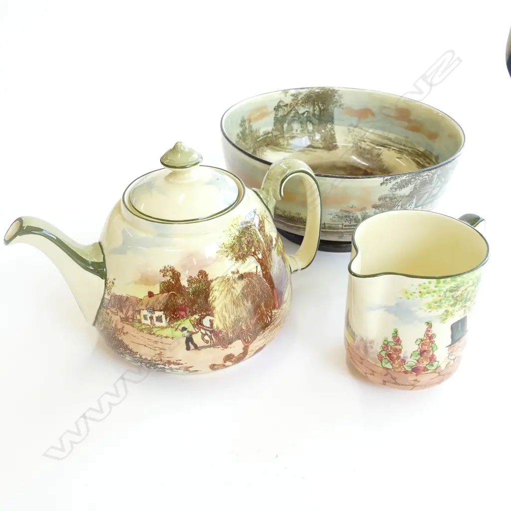 ROYAL DOULTON BOWL &TEAPOT +JUG Image 1++