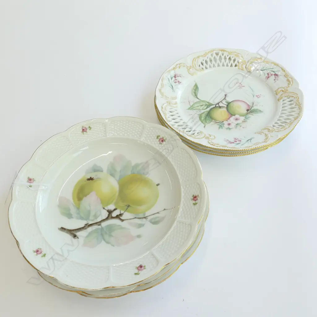 2 SETS OF 3 ROSENTHAL FRUIT DECORATED PLATES Image 1++
