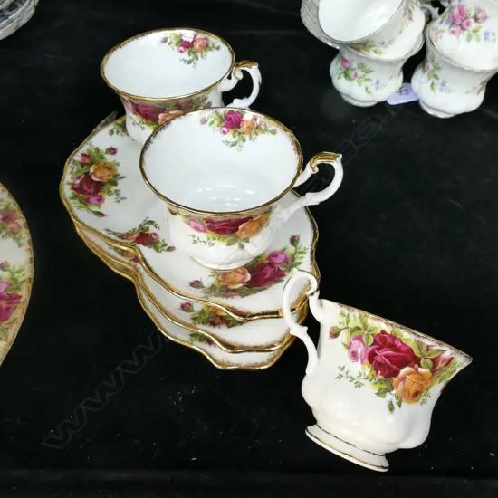 ROYAL ALBERT O/C/R TENNIS SETS X 3