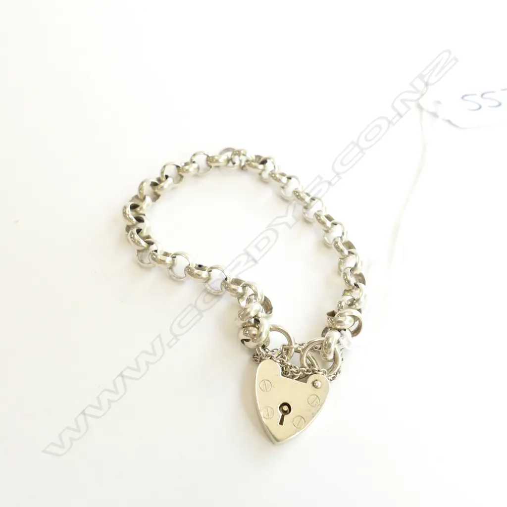 STERLING SILVER CHAIN BRACELET 17.85gm Image 1++