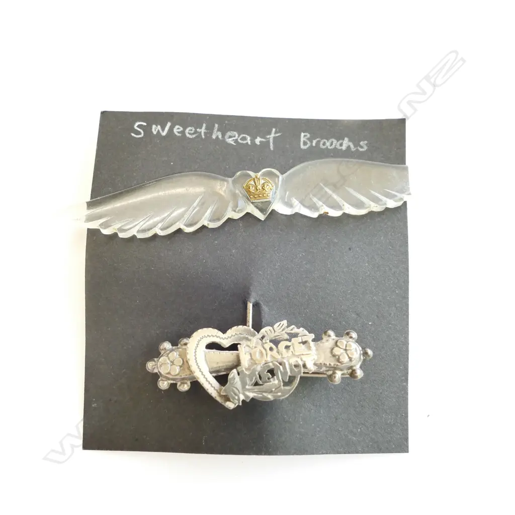 TWO SWEETHEART BROOCHES Image 1++