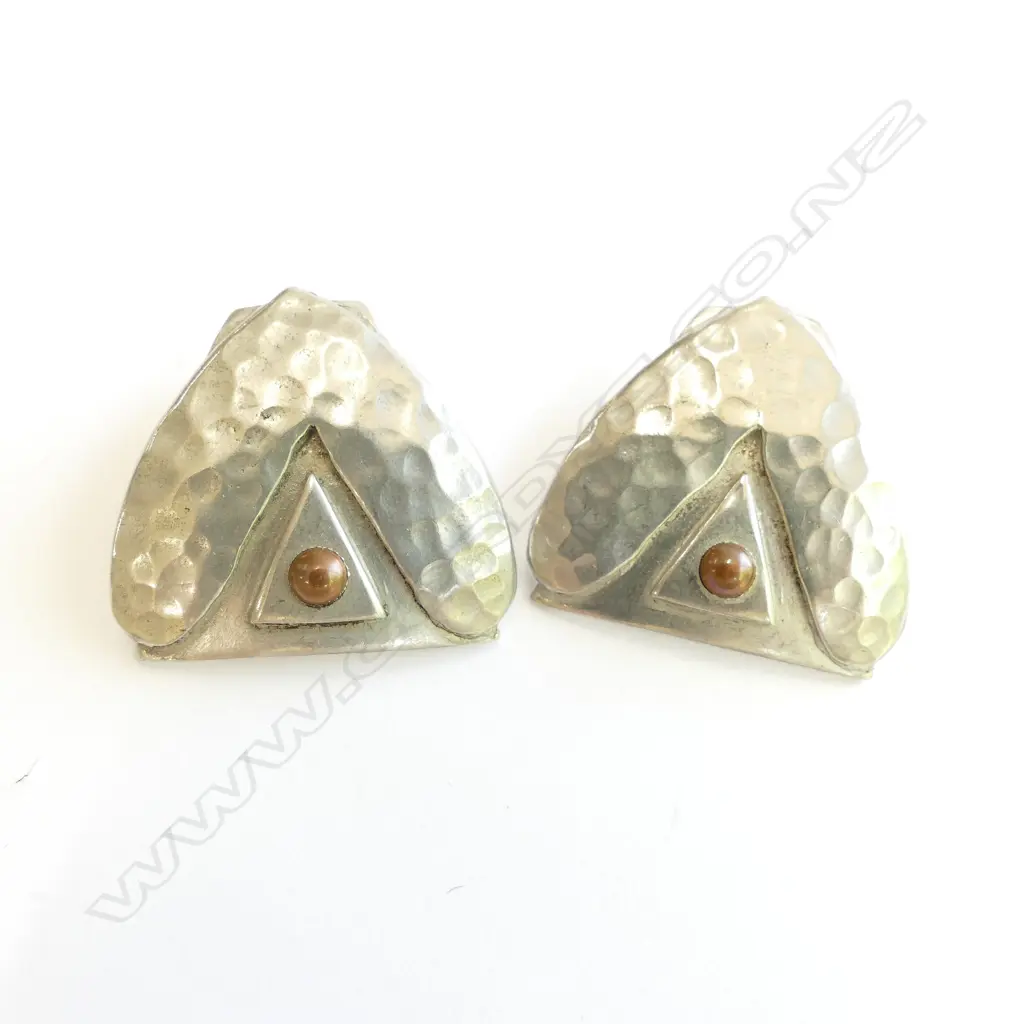 PAIR LIBERTY PEWTER EARRINGS (STAMPS ON REVERSE) Image 1++