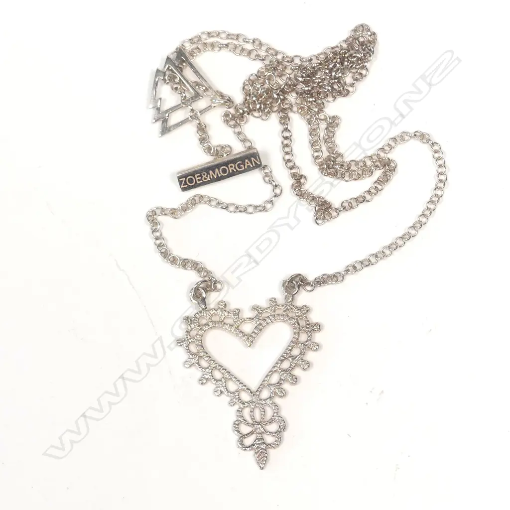 ZOE AND MORGAN SILVER NECKLACE Image 1++