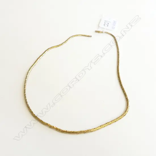 8ct GOLD CHAIN  FLAT LINK 9.5GMS CATCH A.F