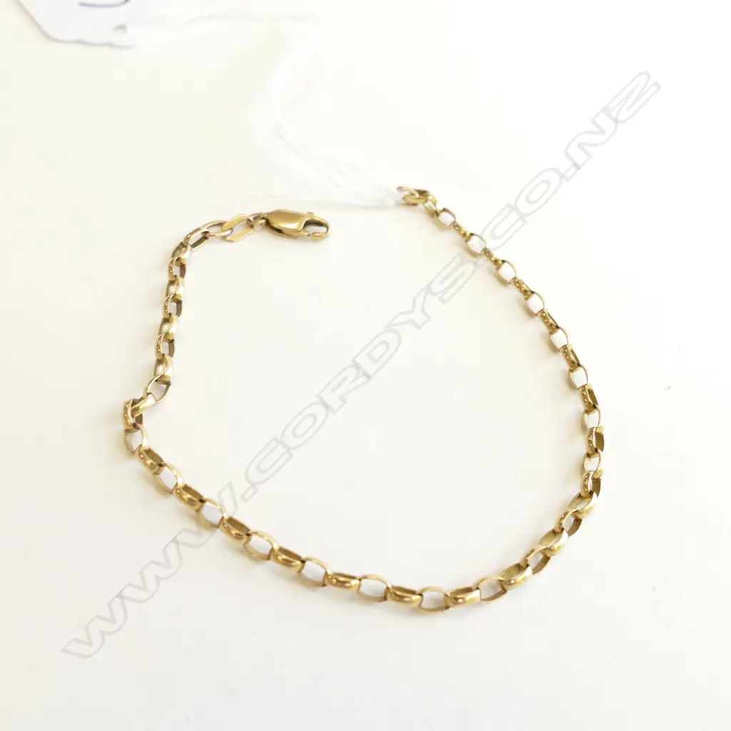 9CT BELCHER LINK BRACELET 2.88GMS Image 1++