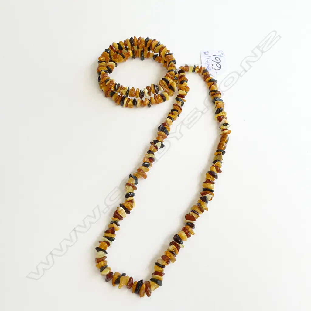 BALTIC AMBER NECKLACE & BRACELET Image 1++