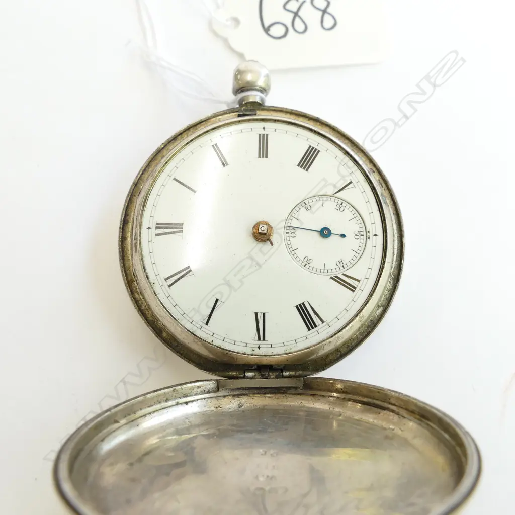 Pocket watch in silver case full hunter a/f Image 1++