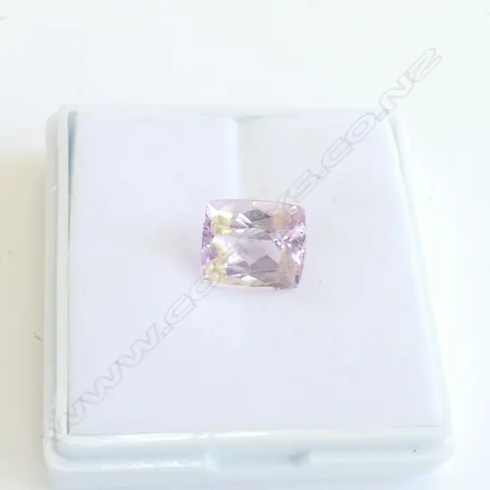 5.46CT KUNZITE LOOSE STONE CUSHION CUT GRA REPORT