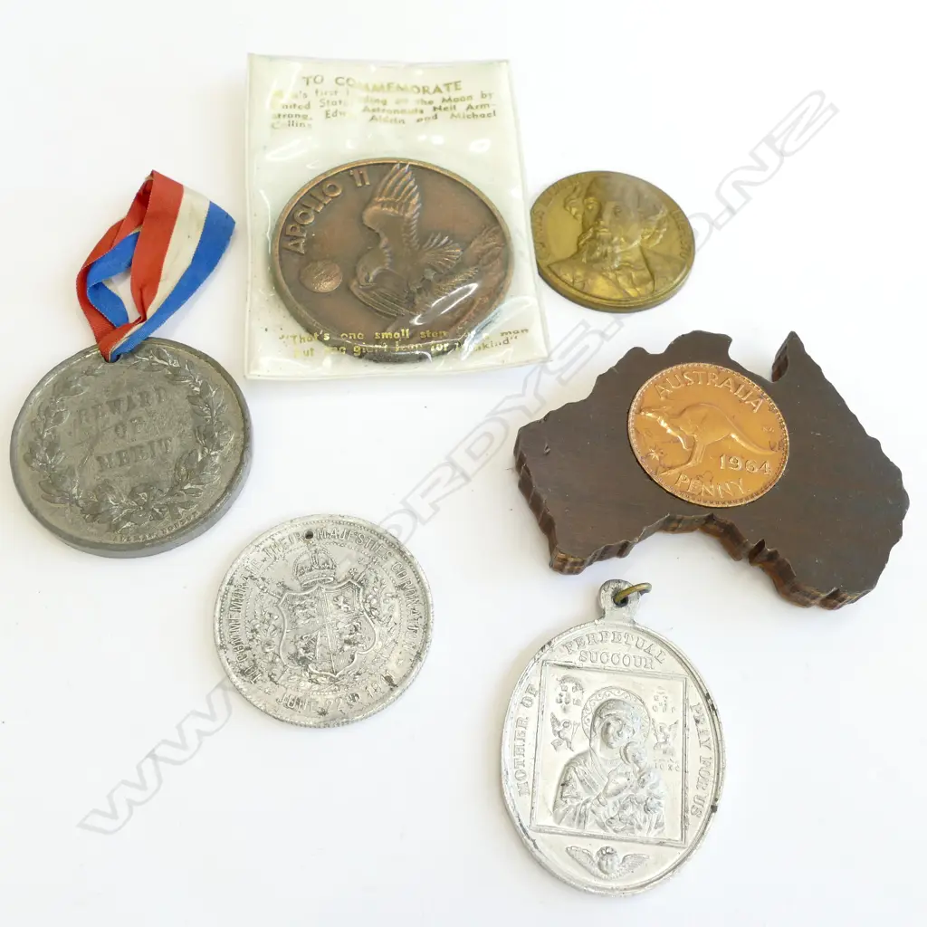 6 MEDALIIONS ETC REWARD FOR MERIT + APOLLO II... Image 1++