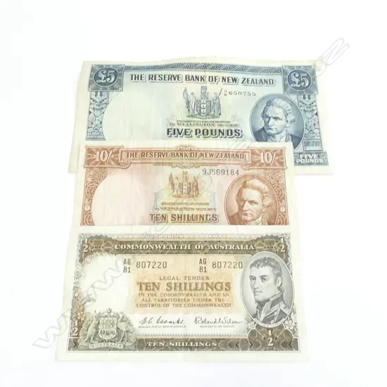 1X 5 POUND HANNA BANKNOTE + 2 OTHERS....