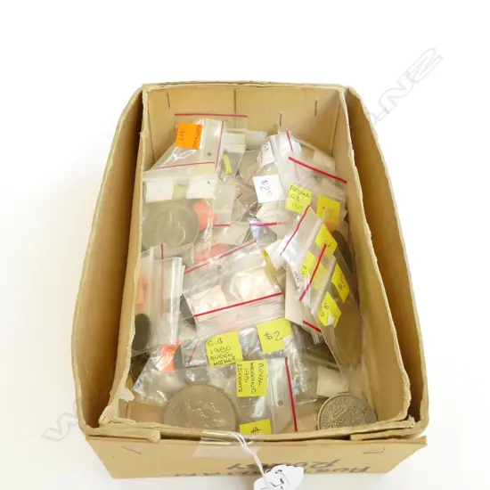 BOX LOT OF ASSORTED COINS