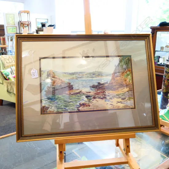 W/C ALFRED W WALSH HARBOUR SCENE 1901 555MM W X 400 MM H