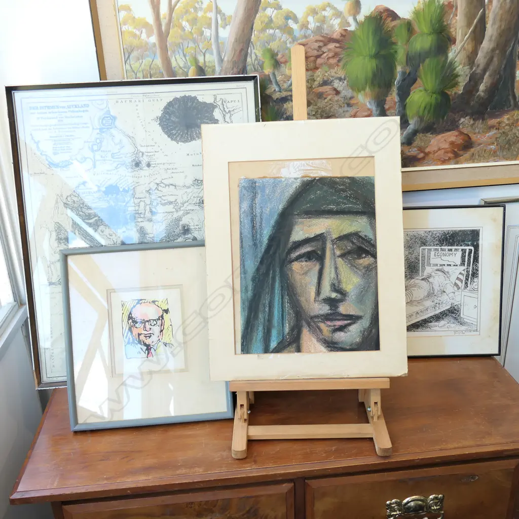 4 ASST. ARTWORKS; COMIC, 'EXECUTIVE', PASTEL AND AUCKLAND PRINT Image 1++