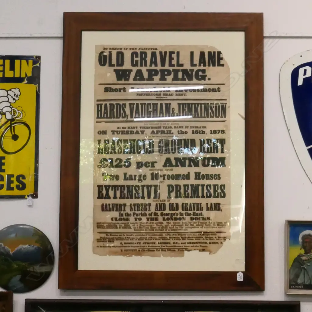 LARGE VICT REAL ESTATE AUCTION POSTER 117 x 85cm Image 1++