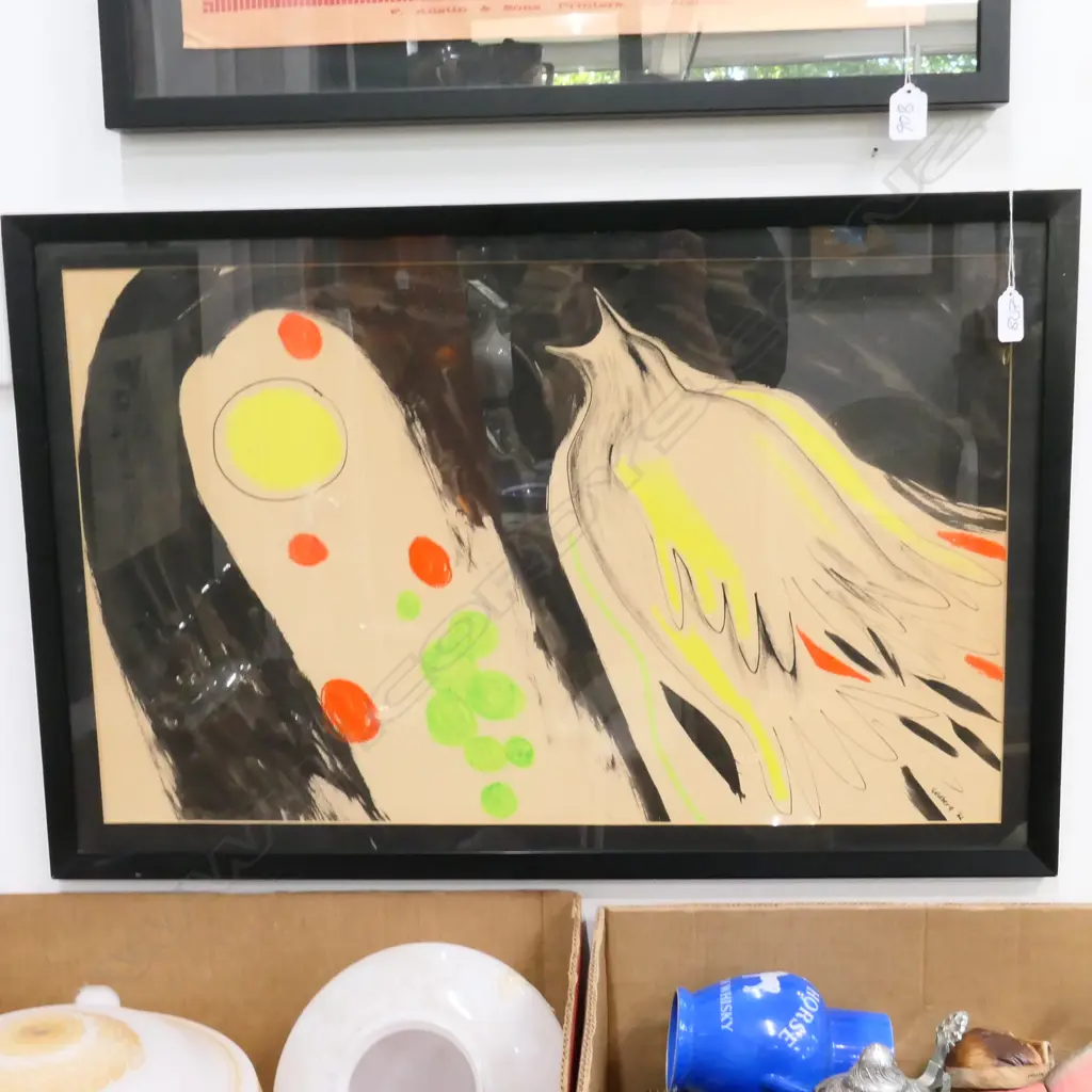 SUZANNE GOLDBERG, WATERCOLOUR. BIRD 1962 Image 1++