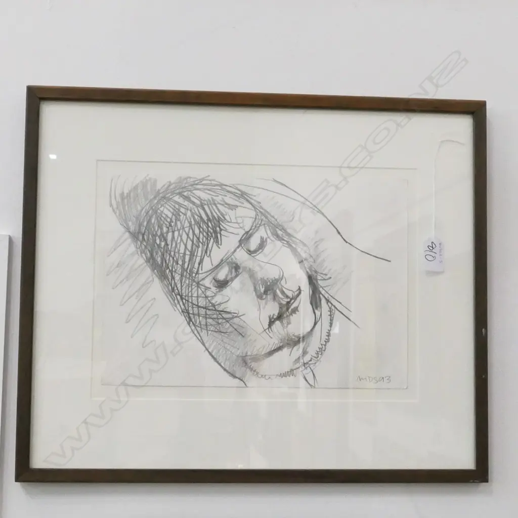 MICHAEL DAVID SMITHER, PENCIL PORTRAIT ON PAPER, INITIALLED MDS AND DATED 93", 210 X 300mm Image 1++