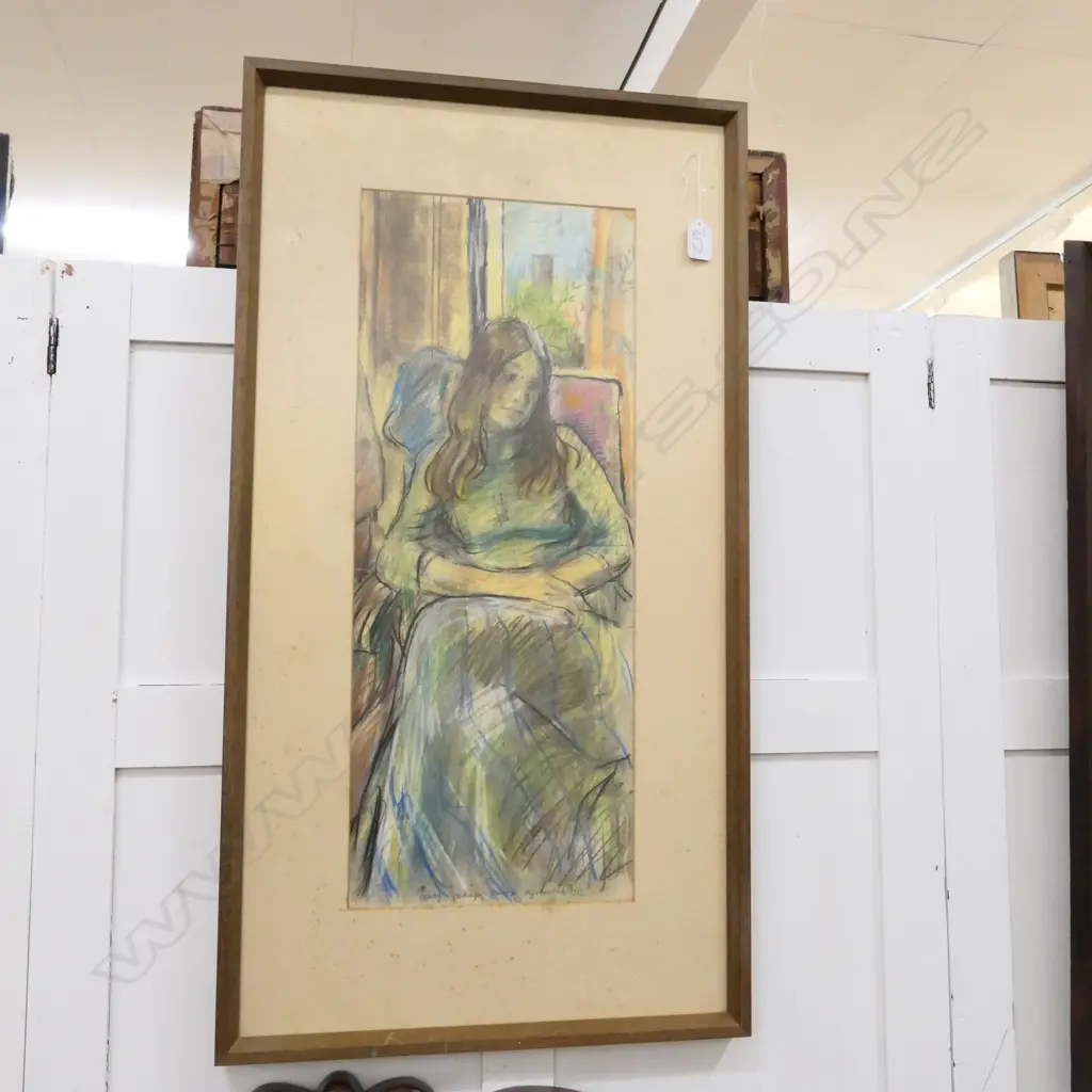 MURRAY GRIMSDALE, PASTEL 'FANNY, HASTINGS, SUSSEX' 1972 Image 1++