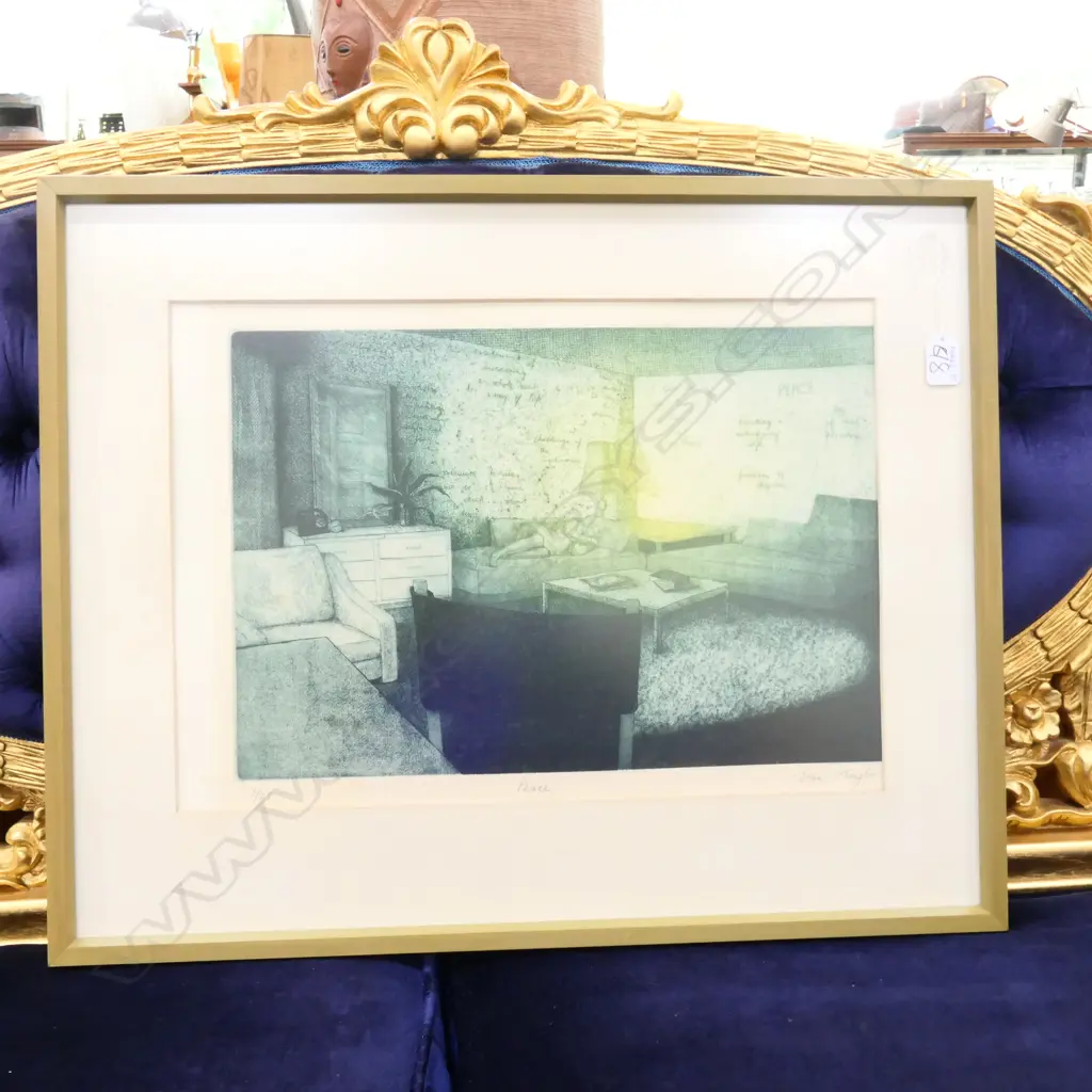 JOAN TAYLOR ETCHING 3/25  'PEACE' c.1977 Image 1++