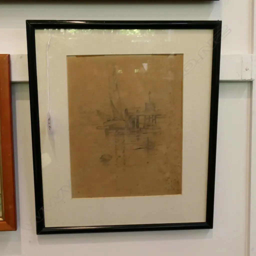 TREVOR LLOYD PENCIL DRAWING  "DRYING HER WINGS", 240 x 185mm Image 1++