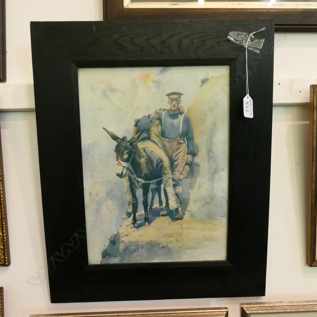 WWI  LITHOGRAPH SIMPSON AND HIS DONKEY Image 1++