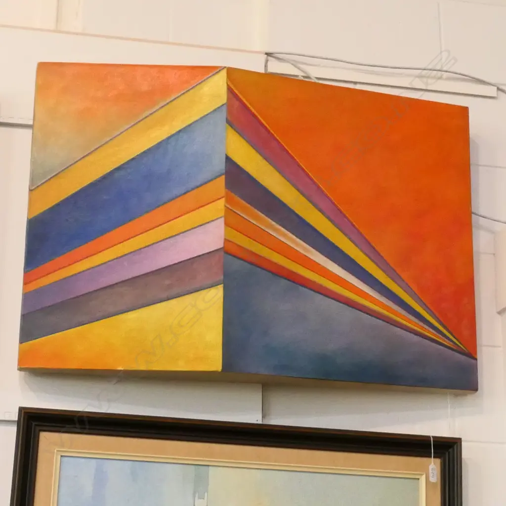 OIL ON 3D CANVAS BY AGNES WOOD 920MM W 615MM H Image 1++