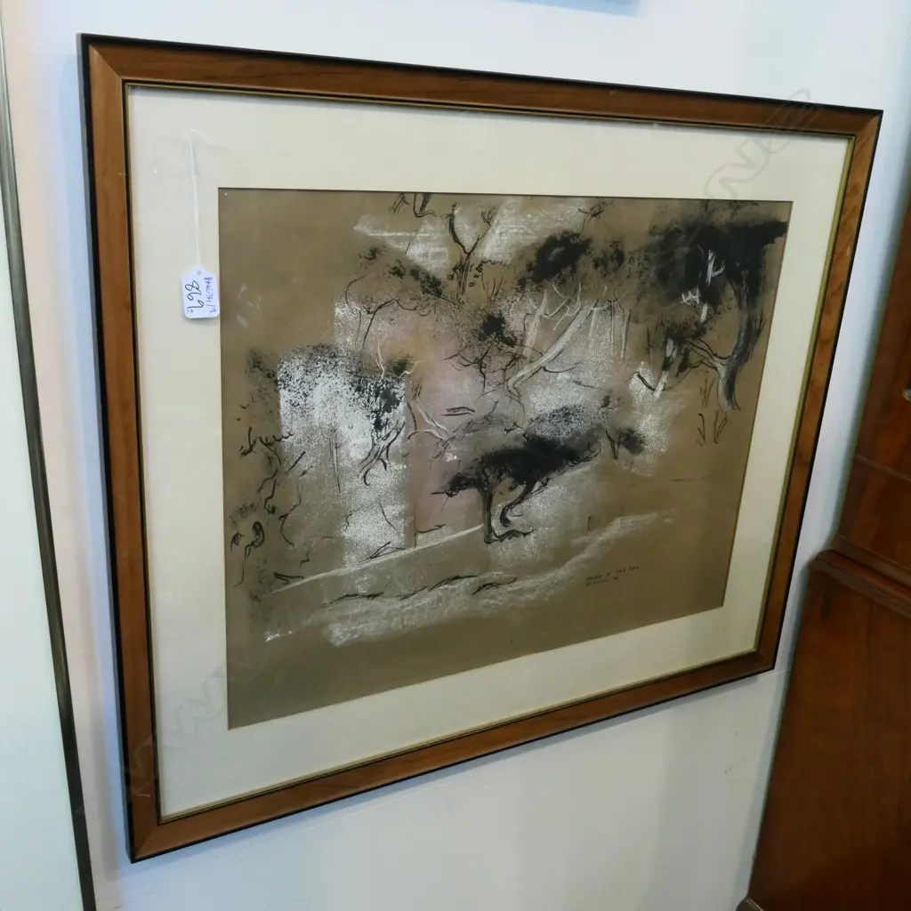 'BUSH BY THE SEA' BINDON '62 INK DRAWING 745MM X 630MM H Image 1++