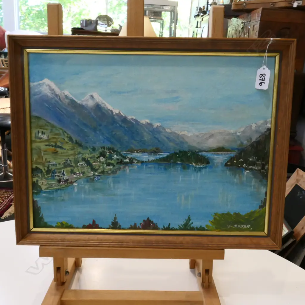VINCENTE MAJOR MBE, OIL ON BOARD 'FRANKTON ARM, QUEENSTOWN' Image 1++
