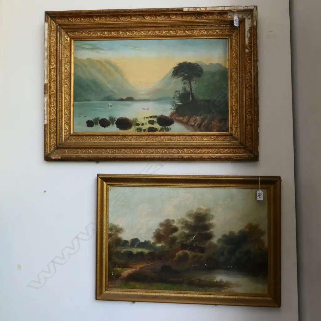 2 ENGLISH SCHOOL OIL PAINTINGS Image 1++