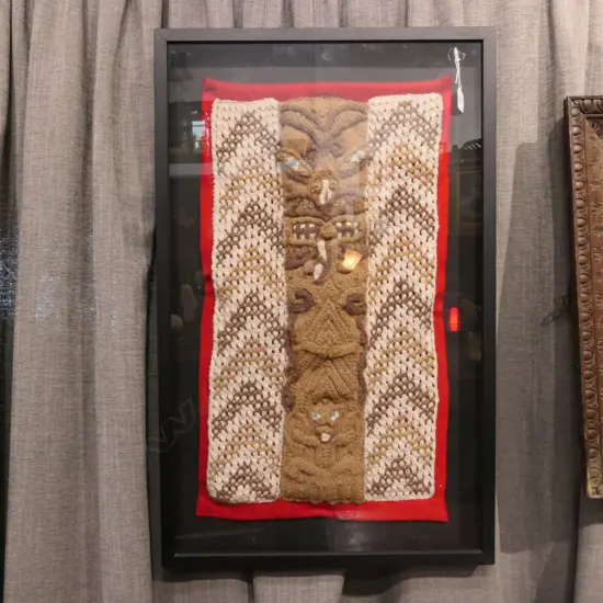 FOLK ART KNITTED MAORI PANEL by M. Flanagan