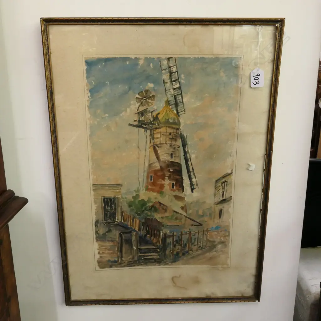 WATERCOLOUR OF PARTINGTONS MILL 440 x 290mm Image 1++