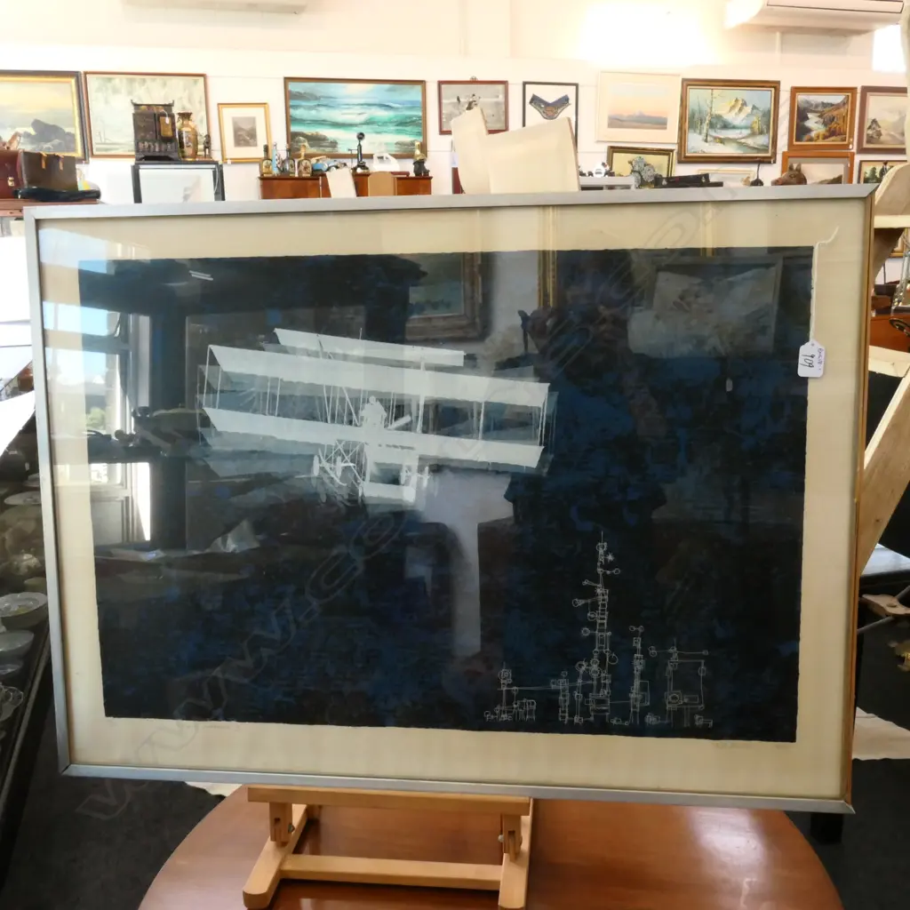 TED DUTCH 'FLYING MACHINE II' 1972 SCREENPRINT 510 X 760MM Image 1++