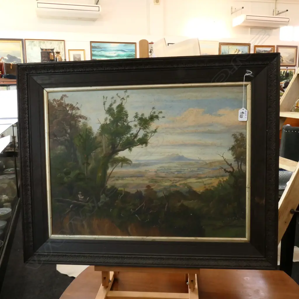 ANTIQUE OIL ON CANVAS SGD E. LA TROBE (A/F) FRAME: 600 X 740MM Image 1++
