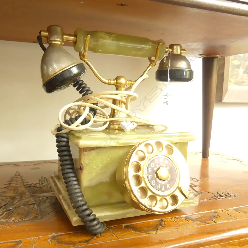 VINTAGE ONYX TELEPHONE 275MM W Image 1++