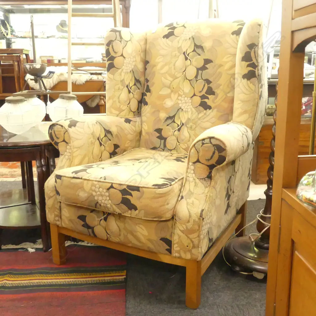 TAPESTRY UPHOLSTERED WINGBACK 760MM W 1040MM H Image 1++