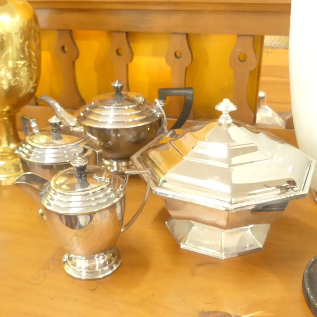 4 PCE ART DECO TEA SERVICE Image 1++