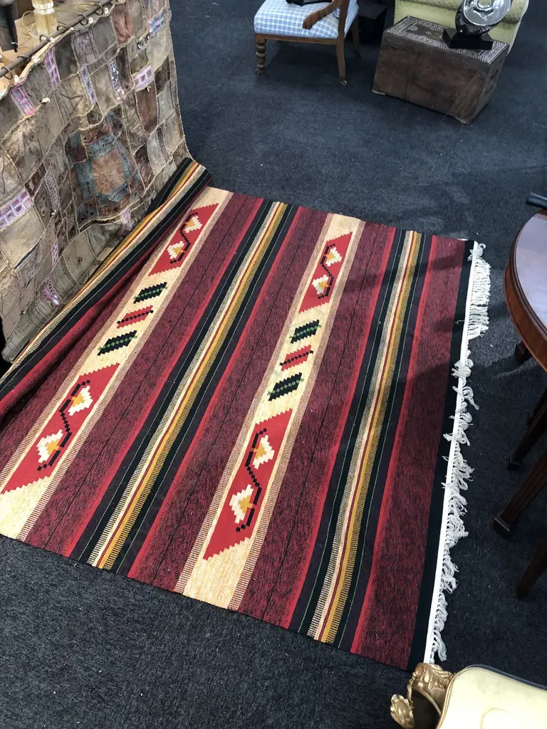 VINTAGE KELIM RUG STRIPED 3.3 x 2 meters Image 1++