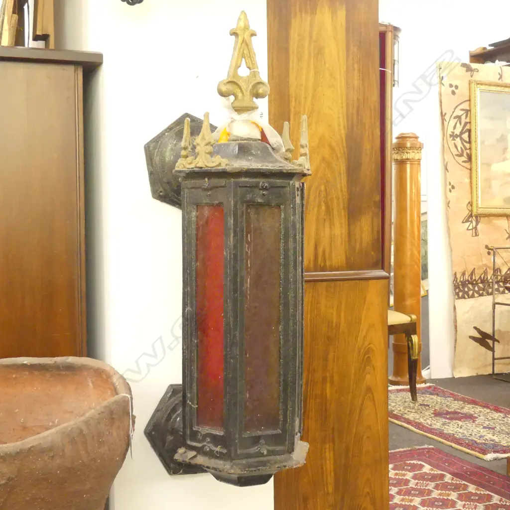 LARGE CAST IRON GOTHIC STYLE LIGHT FITTING 720MM H Image 1++