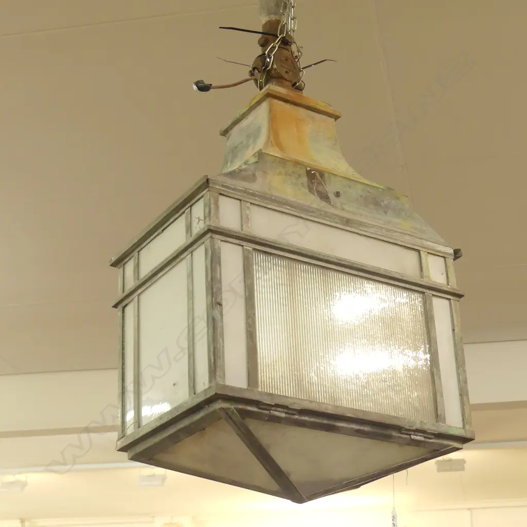 COPPER? VINTAGE STREET LIGHT 480MM W 900MM H Image 1++