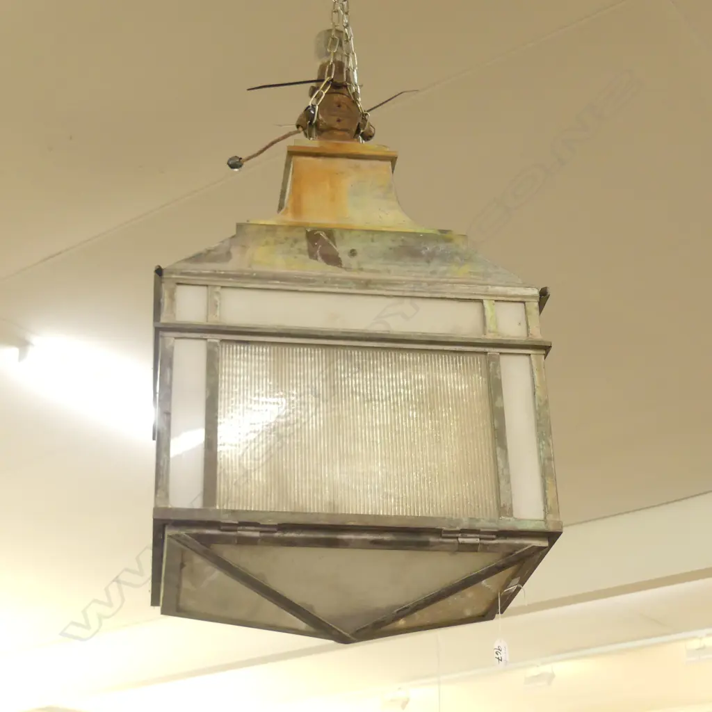 COPPER? VINTAGE STREET LIGHT 480MM W 900MM H Image 1++