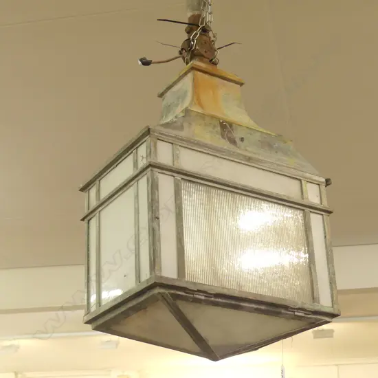 COPPER? VINTAGE STREET LIGHT 480MM W 900MM H