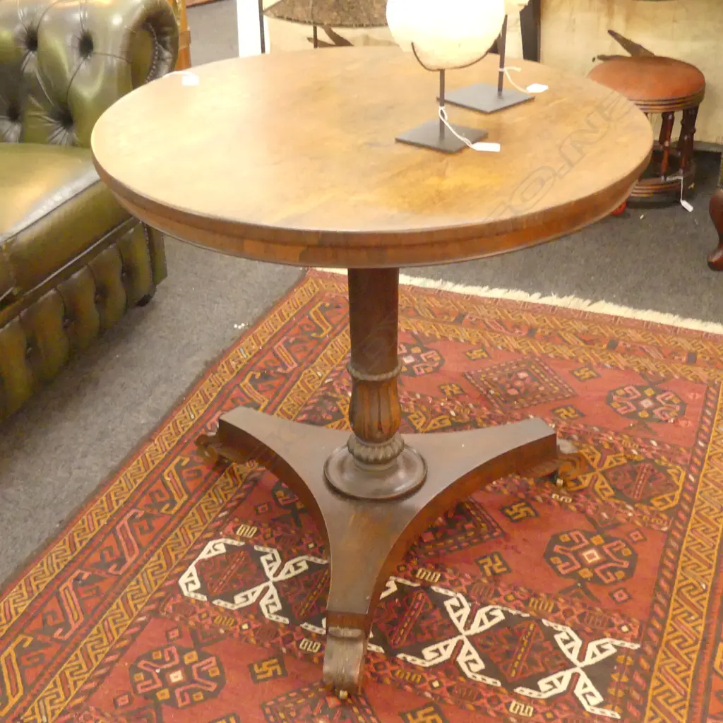 WILLIAM IV TILT TOP TABLE MAHOGANY 770MM DIA Image 1++