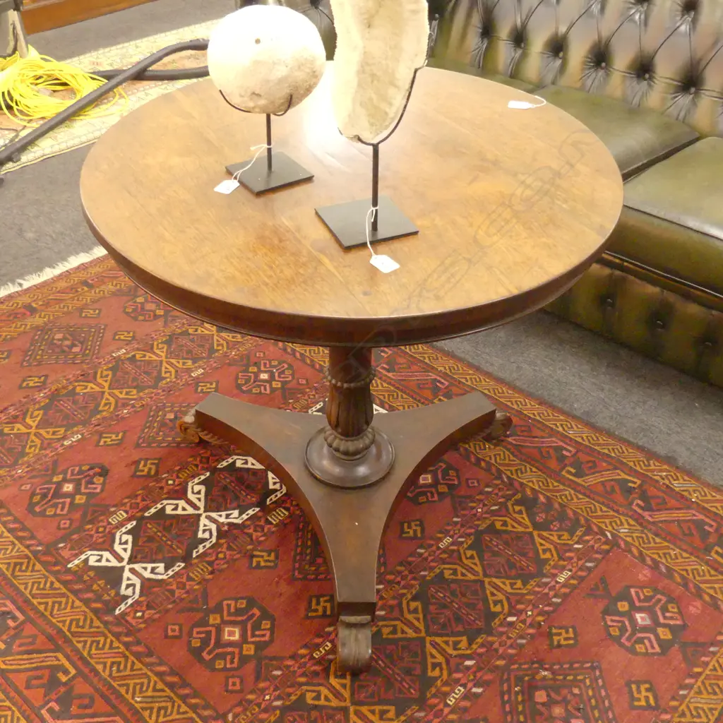 WILLIAM IV TILT TOP TABLE MAHOGANY 770MM DIA Image 1++